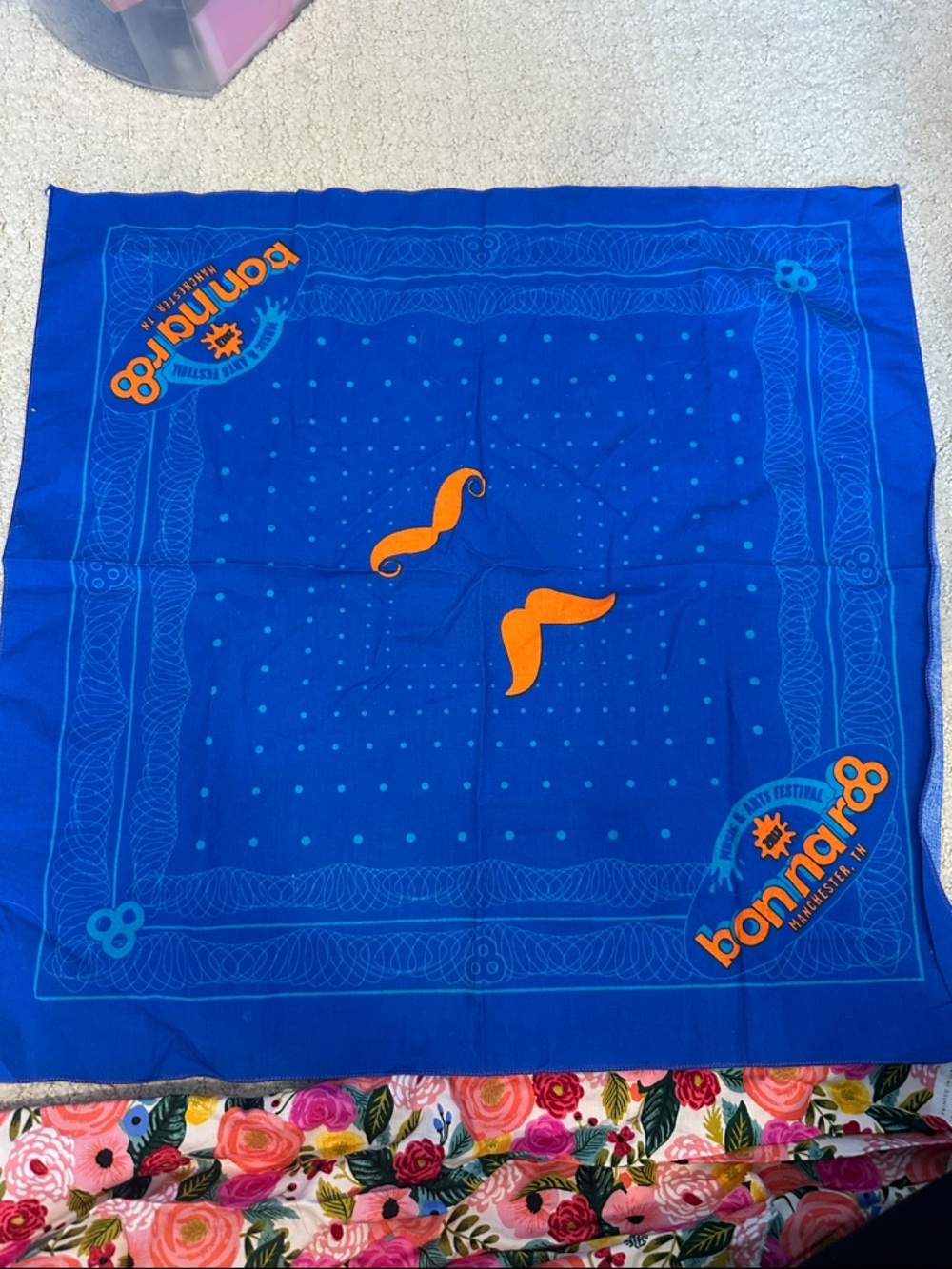 Bonnaroo 2013 Blue & Orange Bandana Scarf